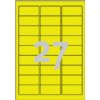 Etiket Avery L6004-25 63.5x29.6 neon geel 675 etiketten