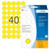 Etiket HERMA 2251 rond 19mm geel 1280stuks