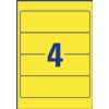 Rugetiket Avery breed 61x192mm zelfklevend geel