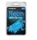 USB-stick 2.0 Integral 16GB neon blauw