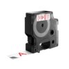 Labeltape Dymo D1 45805 720850 19mmx7m polyester rood op wit