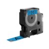 Labeltape Dymo LabelManager D1 polyester 19mm zwart op blauw