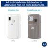 Luchtverfrisserdispenser Tork A1 spray wit 562000