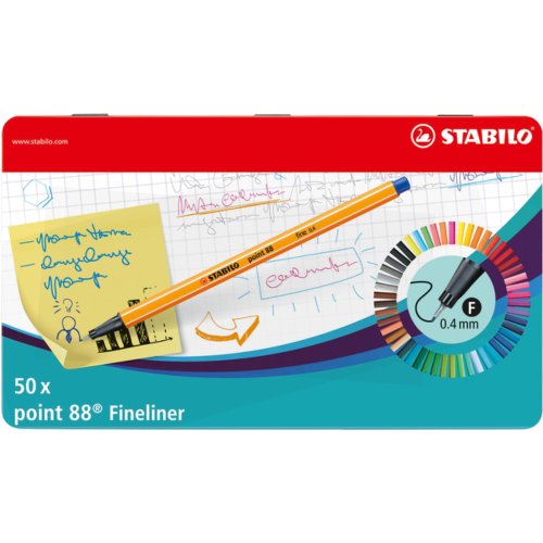 Fineliner Stabilo Point 88 Blik Assorti stabilo kopen in de aanbieding Fineliner Stabilo Point 88 Blik Assorti stabilo kopen in de aanbieding