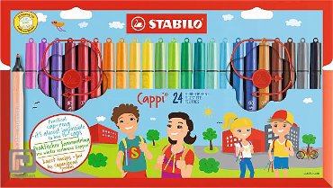 Stabilo viltstiften cappi (24 kleuren)