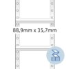 Etiket HERMA 8181 88.9x35.7mm 1-baans geel 2000stuks