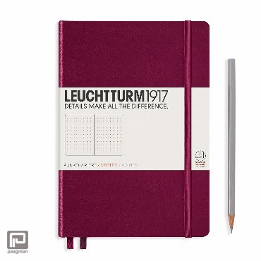 Leuchtturm1917 notitieboekje medium A5 dotted port rood