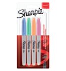 Viltstift Sharpie rond fine pastel assorti blister à 4 stuks