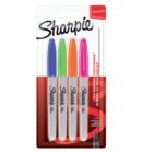 Viltstift Sharpie rond fine fun assorti blister à 4 stuks
