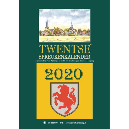 Berg Van De, Uitgeverij Twentse Spreukenkalender 2020 - Gé Nijkamp