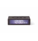 Lexon Flip mini wekker rubber donker grijs