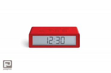 Lexon Flip Travel lcd wekker rood