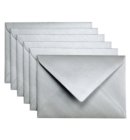 Envelop Papicolor C6 114x162mm metallic zilver pak à 6 stuks