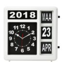 Wandklok Perel Flipover 31cm zwart/wit