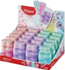 Puntenslijper Maped Connect 2gaats met gum display á 20 stuks pastel assorti