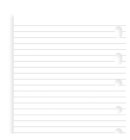 Filofax interieur, formaat pocket, uitvoering gelinieerd wit notitiepapier à 25 vel