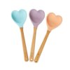 Rice siliconen lepel hartvormig assorti pastel