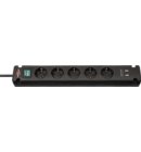 Stekkerdoos Brennenstuhl Bremounta 5-voudig incl. 2 USB 3m zwart