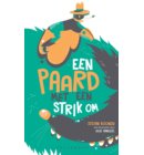 Een paard met een strik om