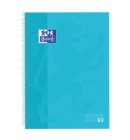 Notitieboek Oxford Touch Europeanbook A4+ 4-gaats lijn 80vel pastel blauw