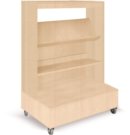 Foxis Junior enkelzijdige boekenkast met voetpresentatieschap, kleur beuken