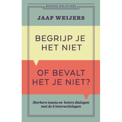 Atlas Contact, Uitgeverij Begrijp Je Het Niet Of Bevalt Het Je Niet℃ - Business Bibliotheek - Jaap Weijers