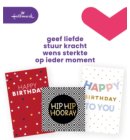 Wenskaart Hallmark navulset verjaardag Engels 6 kaarten