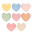 Meri Meri Valentijnsdag - bordjes papier klein à 8 stuks, pastel hart