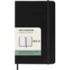 Moleskine 18 maanden agenda 2024-2025, 1 week per pagina met notitieblad, pocket, hardcover, zwart