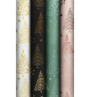 Stewo Kerst cadeaupapier Elegant Wood, formaat 70 x 150, assorti