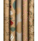 Stewo Kerst cadeaupapier Natural Day, formaat 70 x 200 cm, assorti