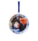 Heinen Delfts Blauw kerstornament - Gouden Eeuw oranje, 6 cm