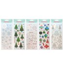 Stickers Kerst Glitter, assorti