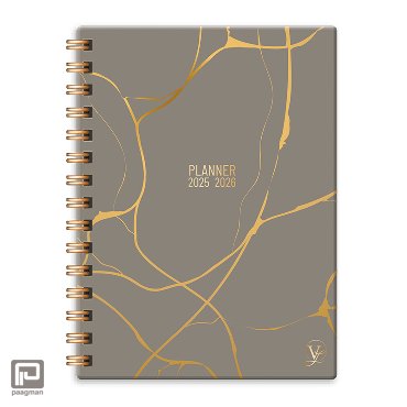 Valo planner spiraal 18 maanden, taupe