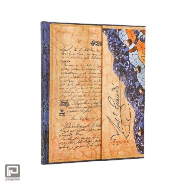 Paperblanks 2025-2026 weekly planner Gaudi The Manuscript of Reus, 18 maanden, verticaal, ultra