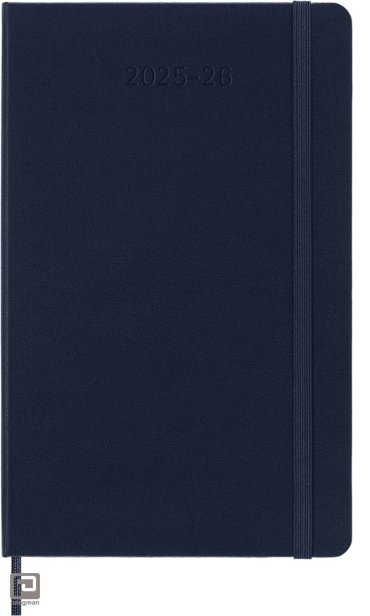 Moleskine 18 maanden agenda 2025-2026, 1 week per pagina met notitieblad, A5, hardcover, blauw