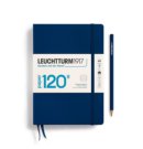 Leuchtturm1917 notitieboekje 120g edition medium A5 gelinieerd, marine blauw