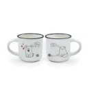 Legami set van twee koffiemokken - Hond en kat 