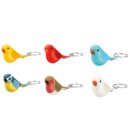 Sleutelhanger vogel met licht en geluid assorti