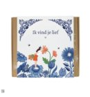 Blossombs bloembommetjes giftbox medium - Delfts blauw