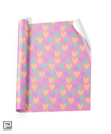 B'Log Hearts - Kaftpapier 2 vel, 70 x 100 cm