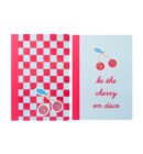 B'Log Cherry - Schrift A4, gelinieerd