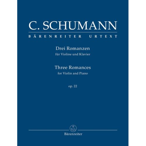 Van Ditmar Boekenimport B.V. Drei Romanzen Für Violine Und Klavier Op. 22 - Bärenreiter Urtext - Clara Schumann