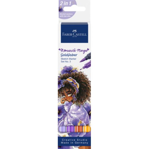 Faber-Castell Faber castell sketchmarker goldfaber set nr.3 - romantic manga collection, 4 stuks